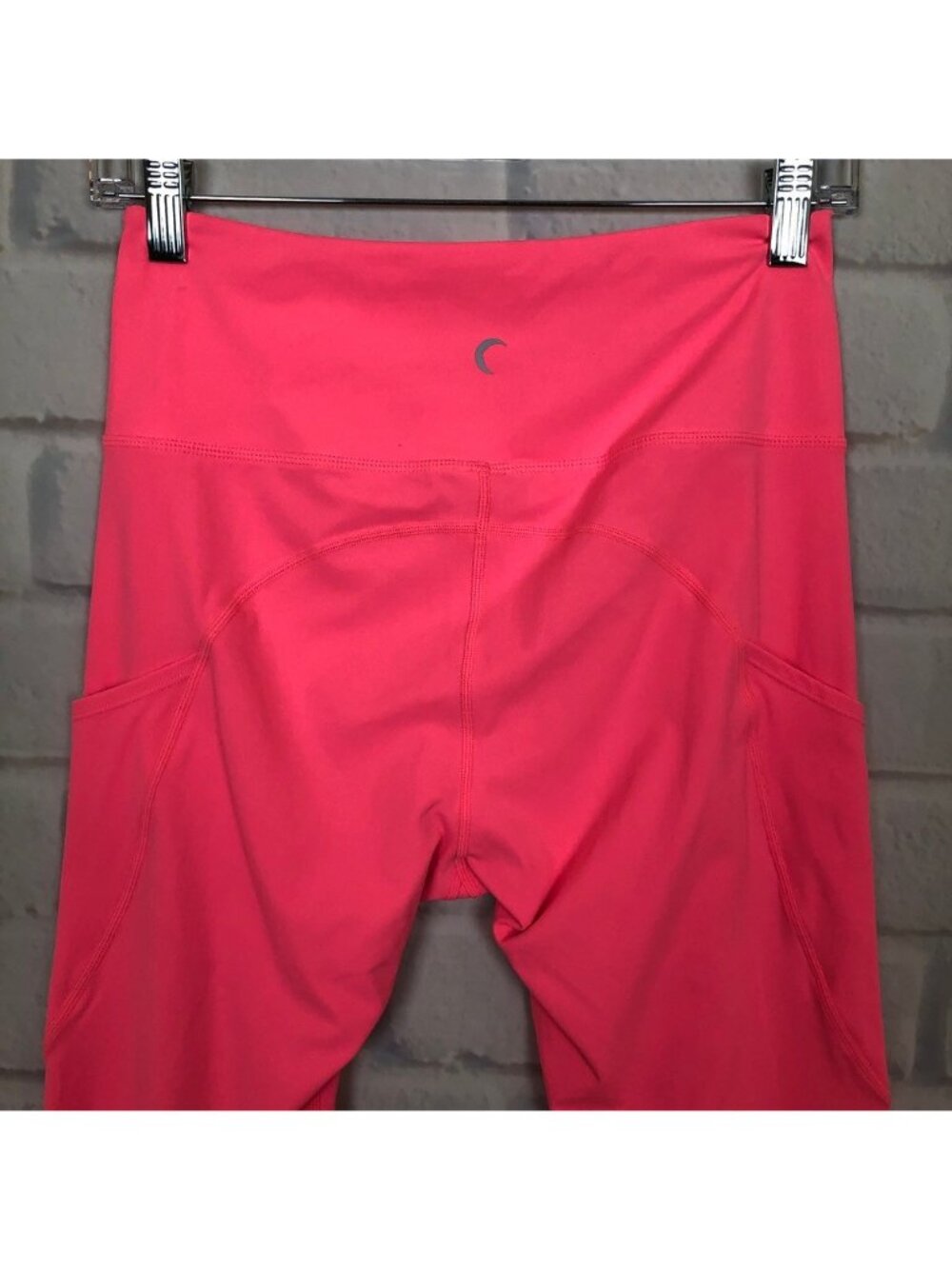 Zyia Neon Coral Flower Power Luxe Hi Rise 7/8 Leggings Size 6-8 - Picture 5 of 8